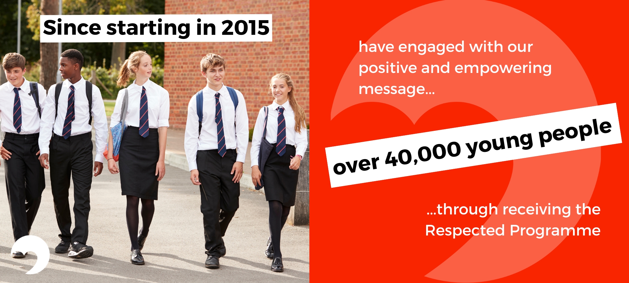 Student Impact Graphic - 40,000 young people supported